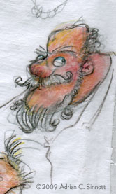Beards Sketch 3 Ahh! Cell phones on trains. I don't want to know about your kidneys!
