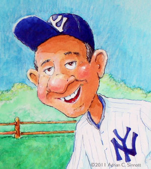 YogiAdriandetail A detail from an illustration of Yogi Berra.