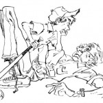 Creig Flessel's last drawing with his great-grandson.